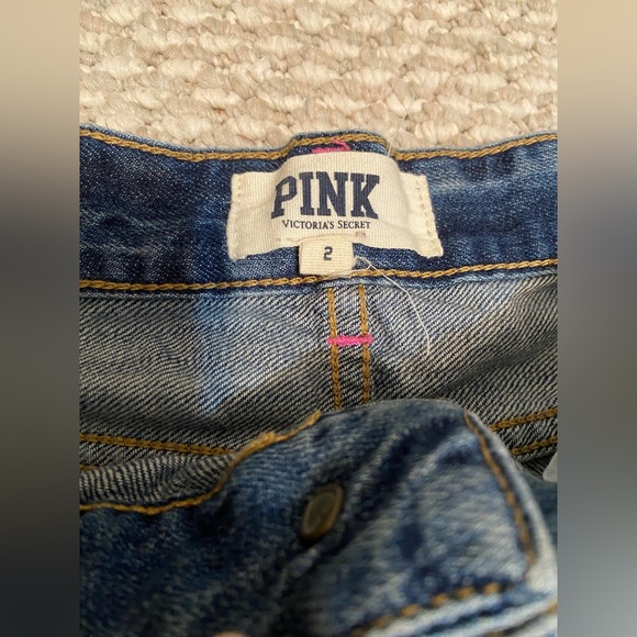 VTG Y2K PINK low rise denim shorts 2 - Picture 3 of 4